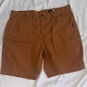 Volcom Men's Rusty Orange Flat-Front Casual Shorts